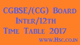 CG 12th Board inter date sheet 2017