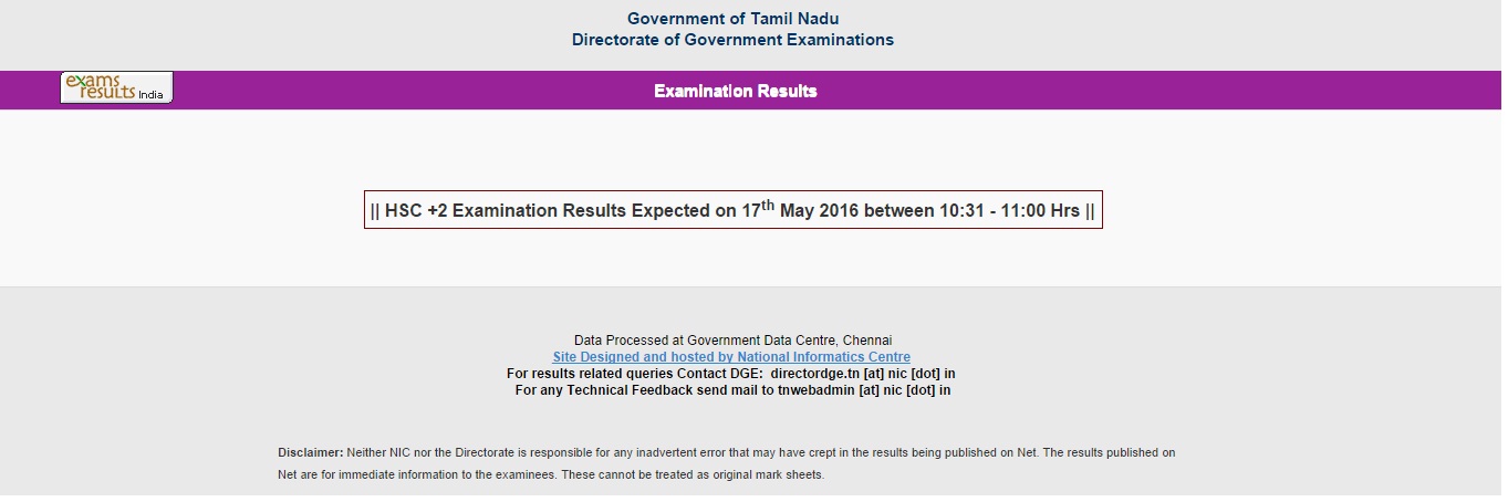 2nd TN results 2016