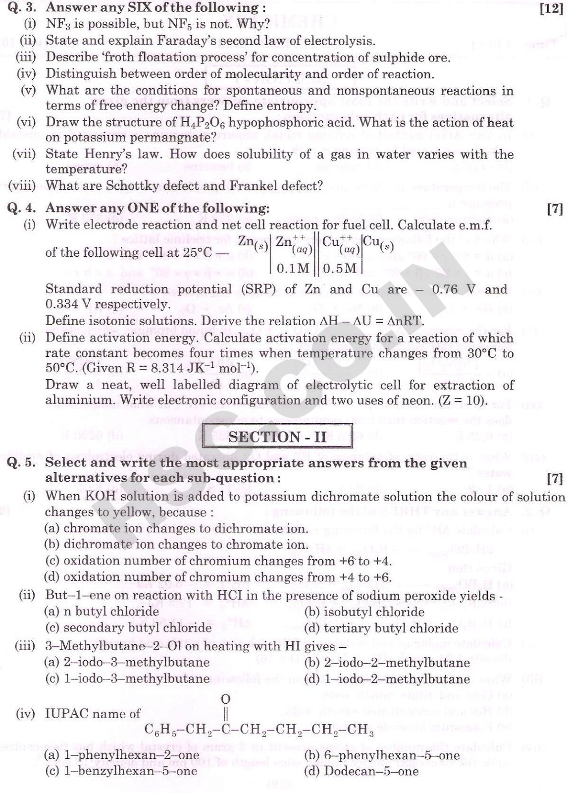 chemistry Oct 2013 Papers 2