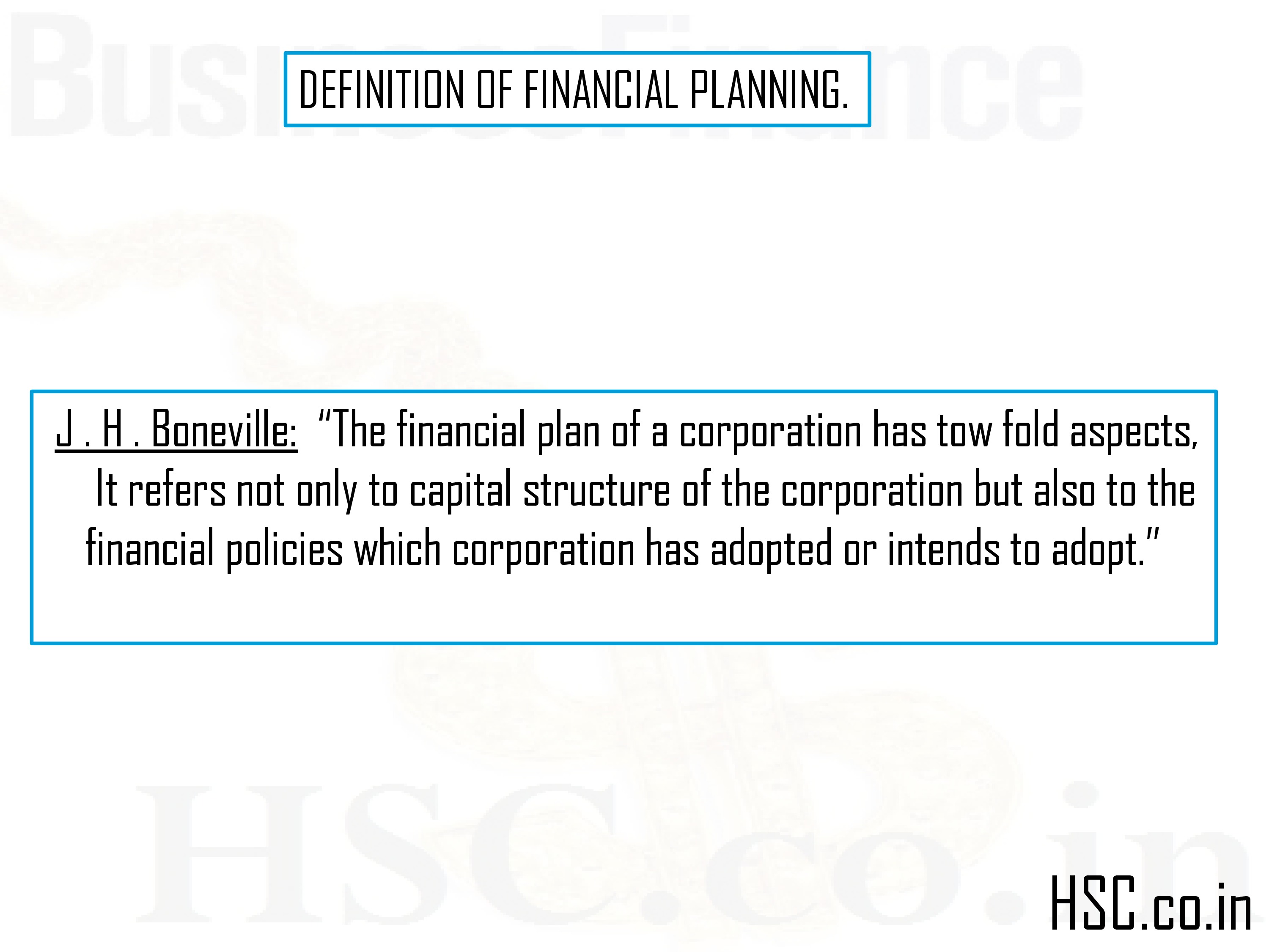 DEFINITION OF FINANCIAL PLANNING