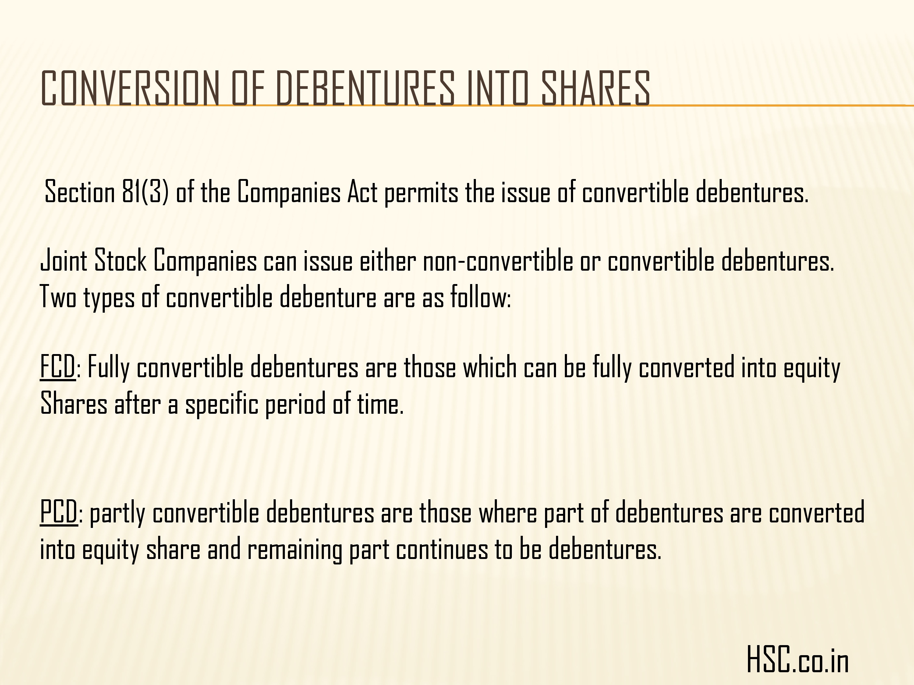 issue of debenture 
