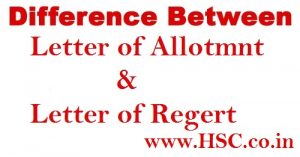 Allotment letter and regret letter